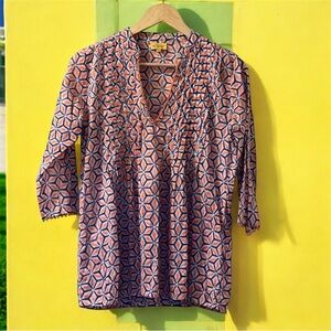 Roberta Roller Rabbit printed beaded Top for women